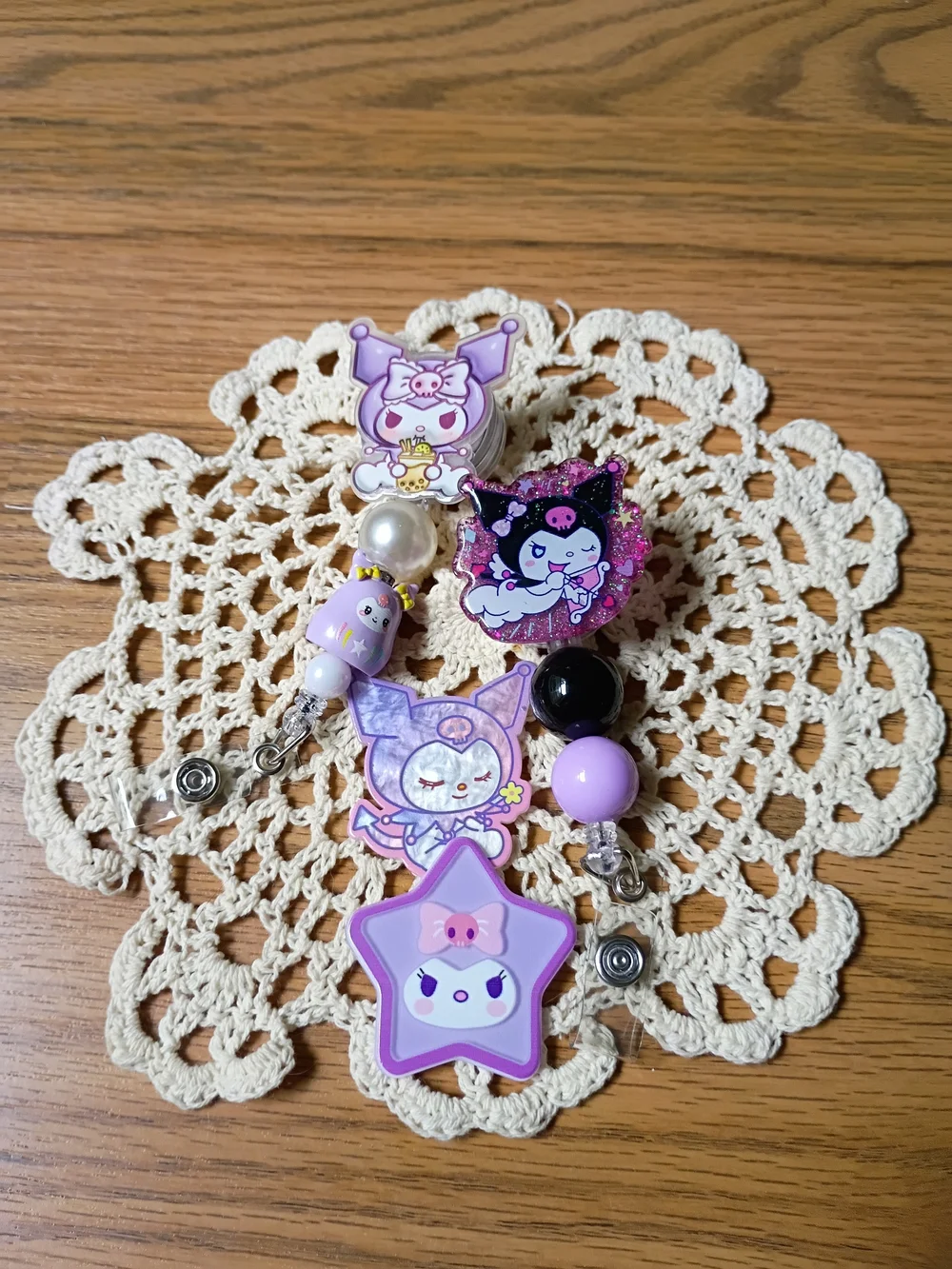 Kuromi  Badge Reel Key & Card Holder